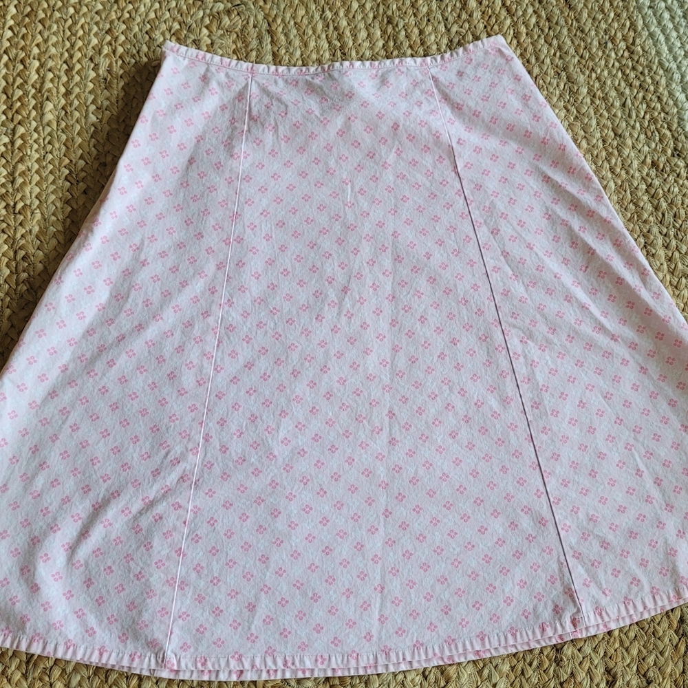 GAP Light Pink Patterned A-Line Skirt
